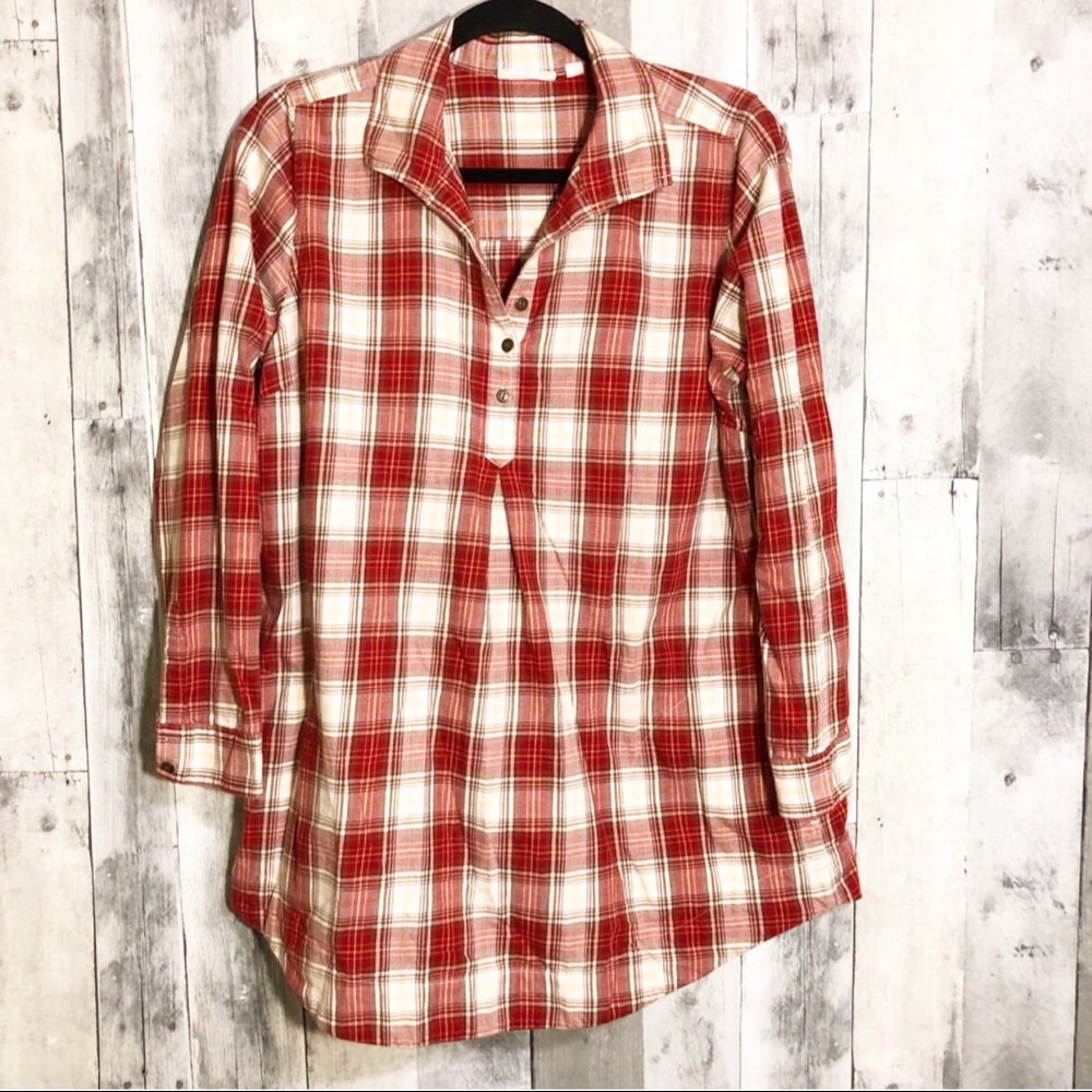 J. Jill uncommon threads | med | plaid flannel